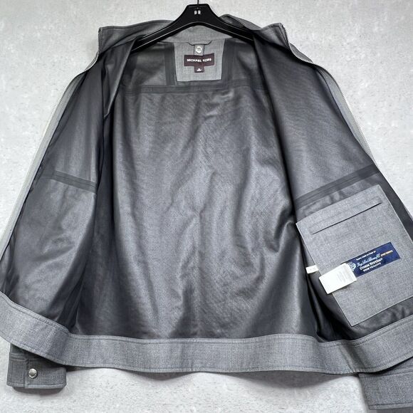 Michael Kors Jacket Mens Size X-Large Gray Full Zip Long Sleeve Pockets - Picture 11 of 14
